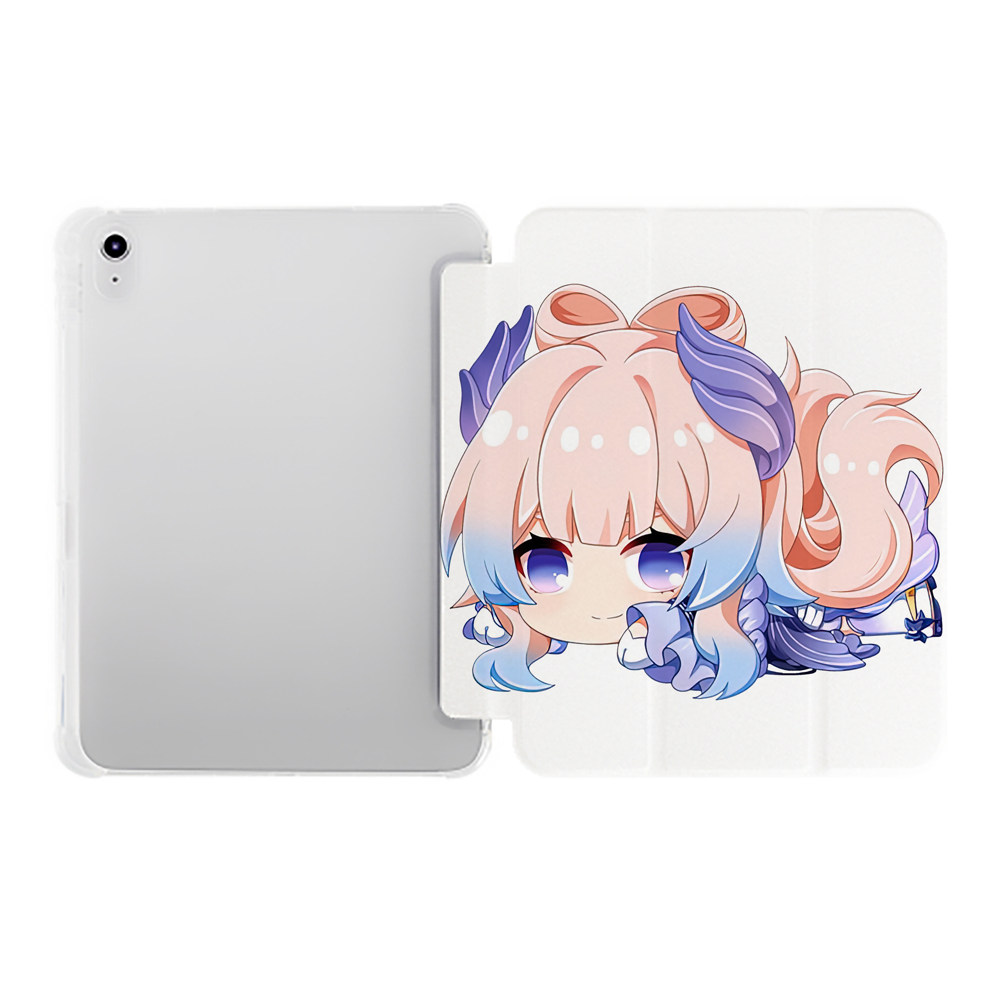 げんし神 珊瑚宮心海 サンゴノミヤ・ココミ genshin Sangonomiya Kokomi IPad ケース ペン収納付き 三つ折りスタンド PUレザー×シリコン 対応機種9.5/10.5/10.9インチ